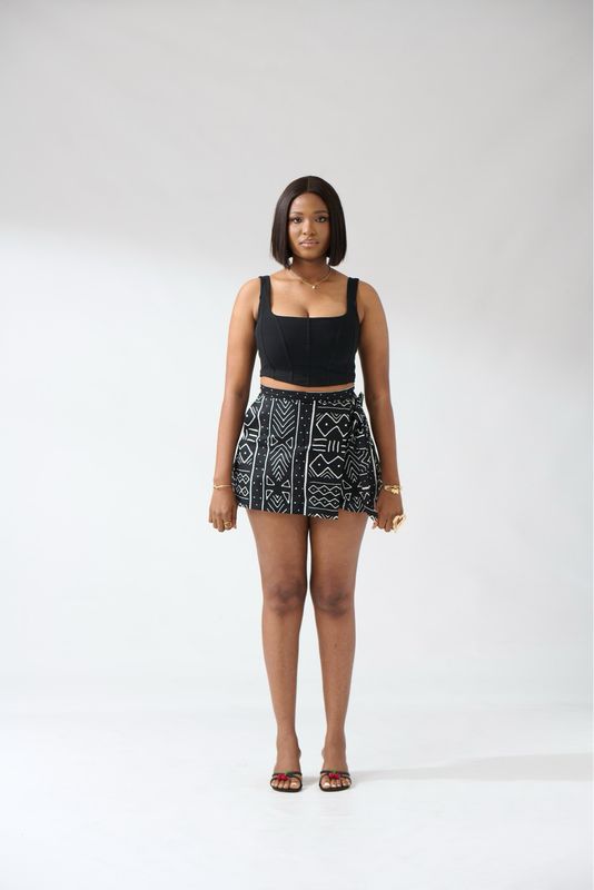 Ankara Tribal Print Skort