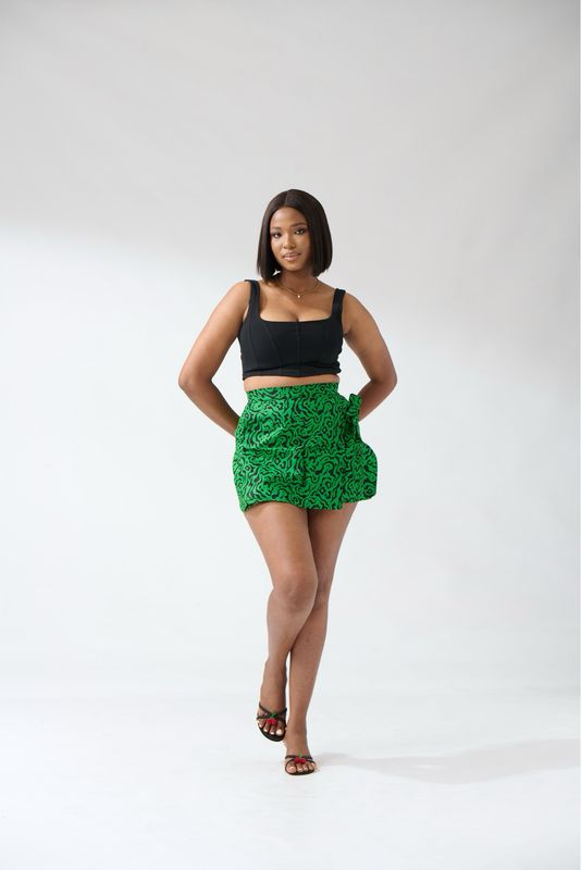 Ankara Tribal Print Skort