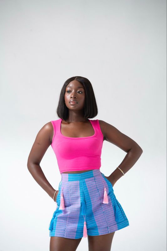 Aso-oke Tassel Shorts
