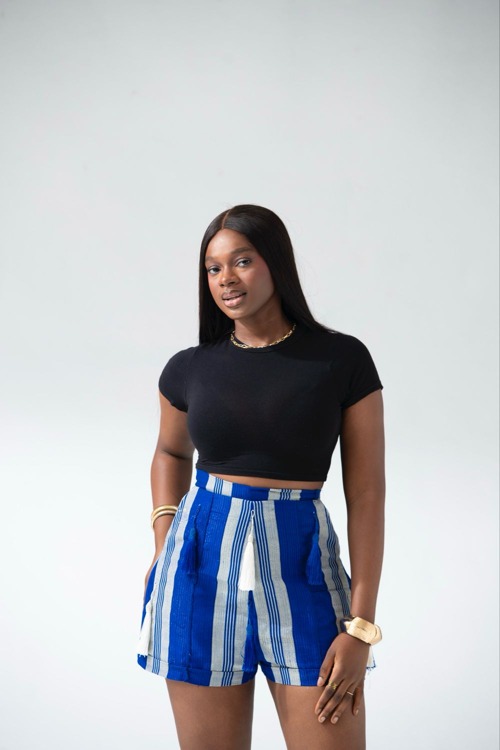 UK Special- Aso-oke Tassel Shorts