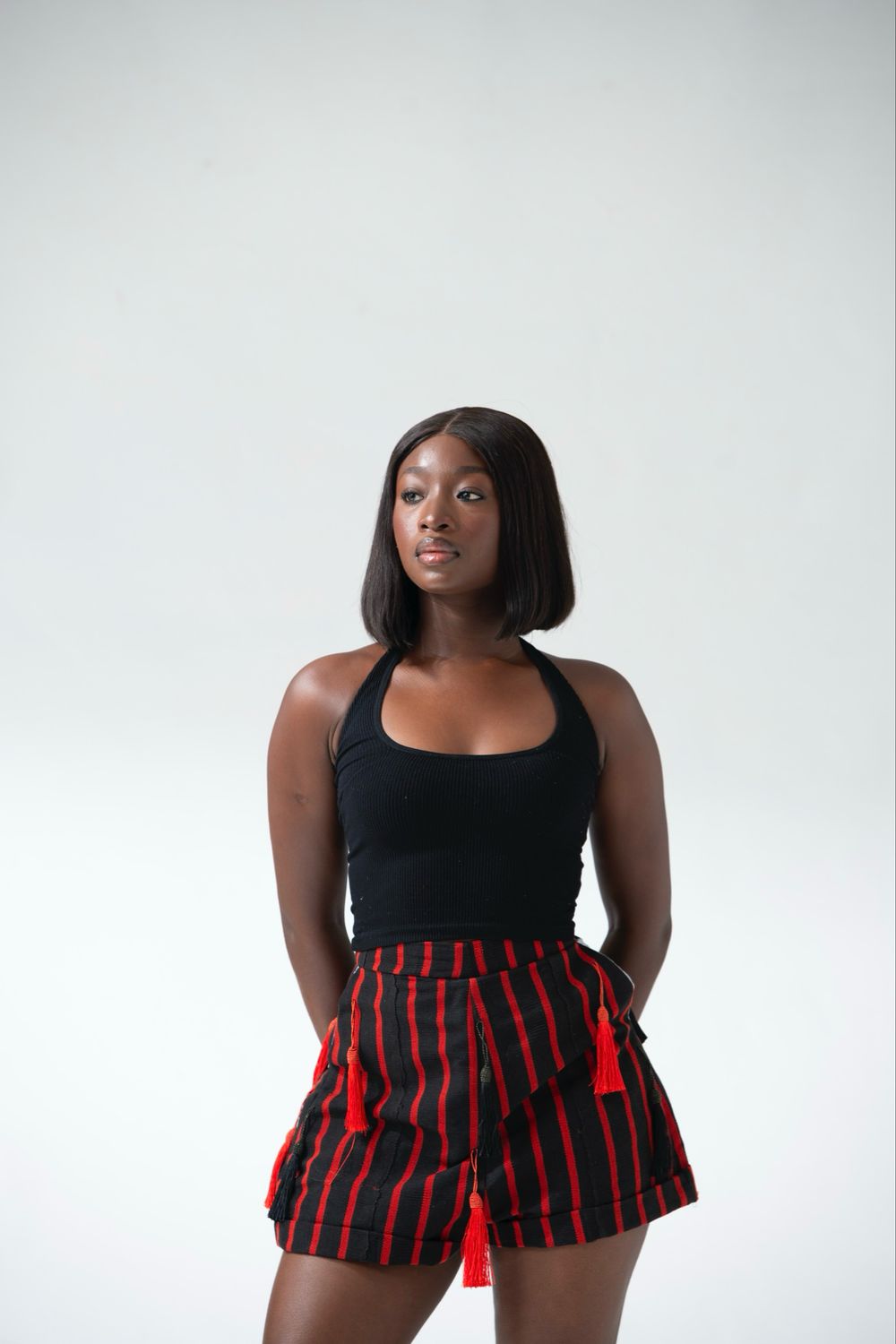 US Special- Aso-oke Tassel Shorts