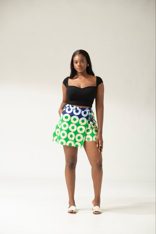 Ankara Print Skort