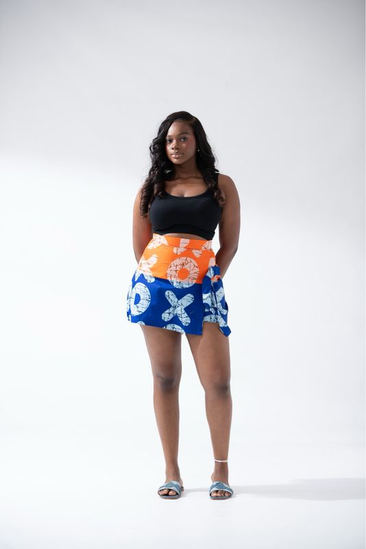 Ankara Print Skort