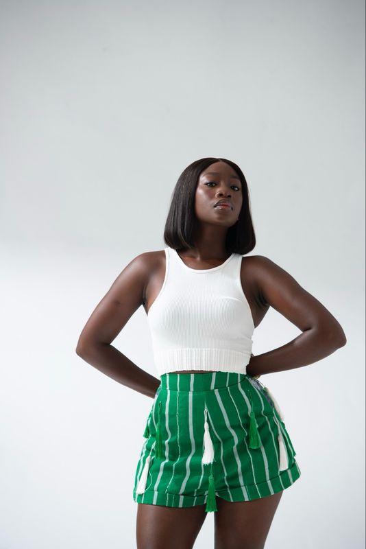 Aso-oke Tassel Shorts