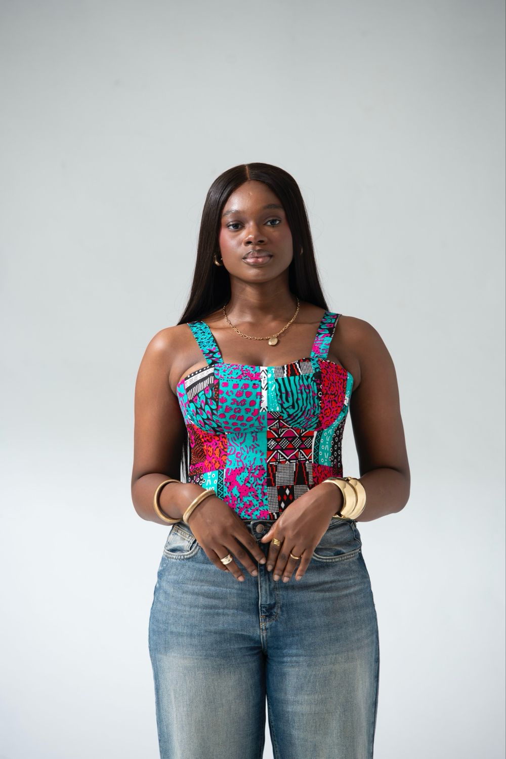 Ankara Corset Top