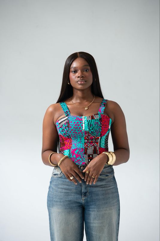 Ankara Corset Top
