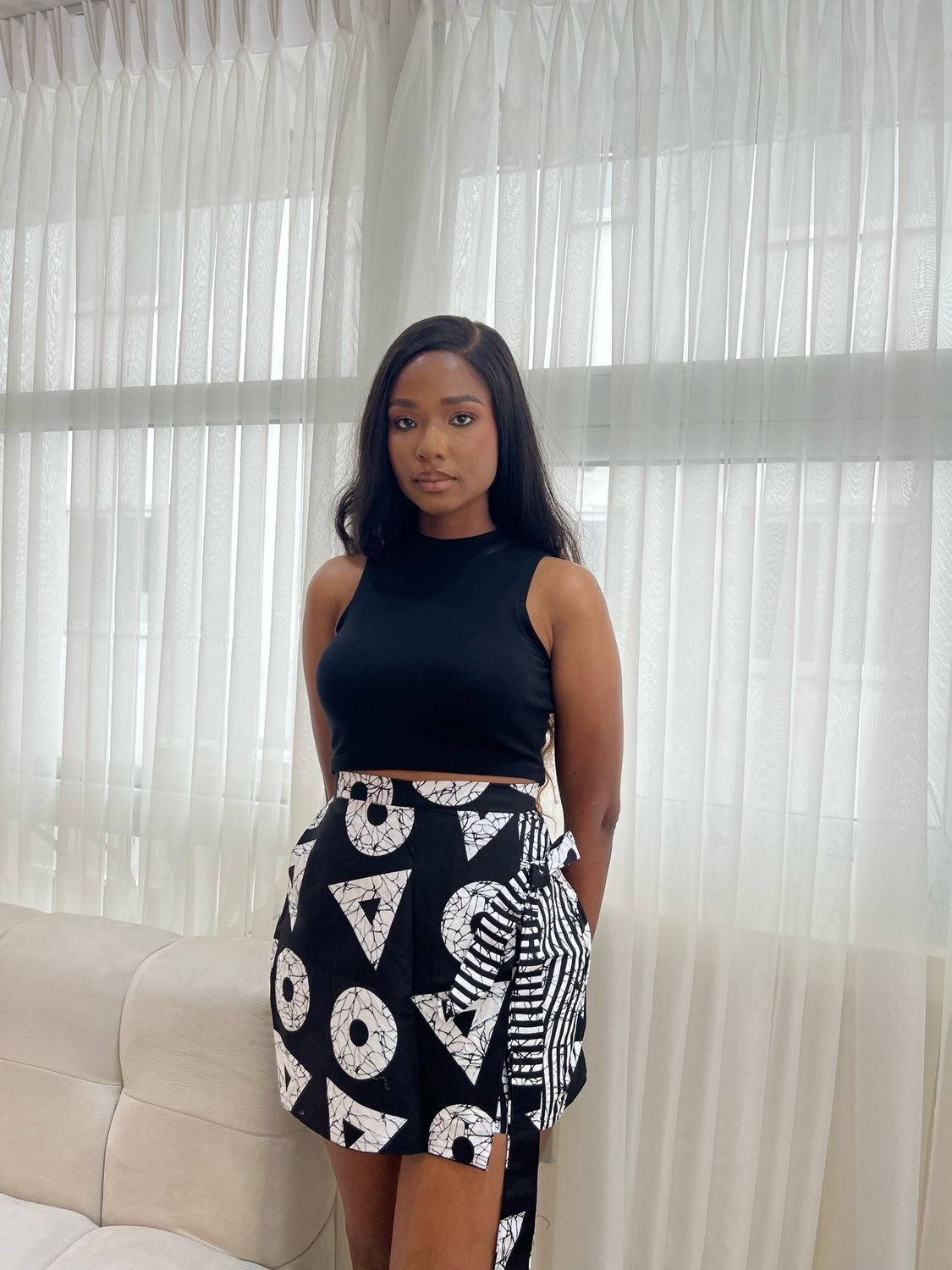 Ankara Tribal Print Skort