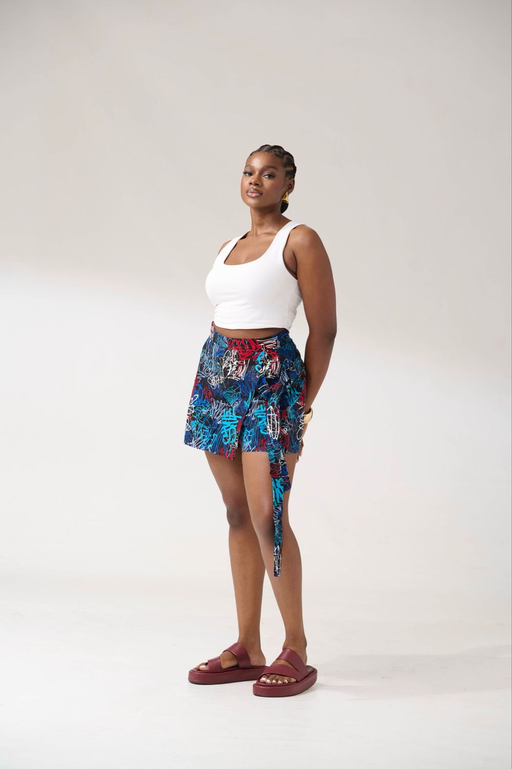 Ankara Tribal Print Skort