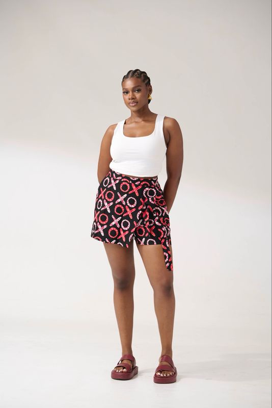 Ankara Tribal Print Skort