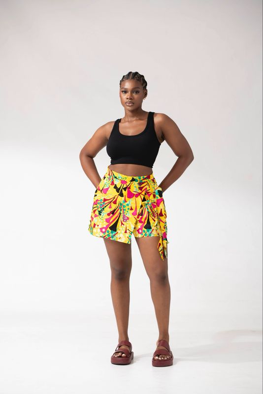 Ankara Print Skort
