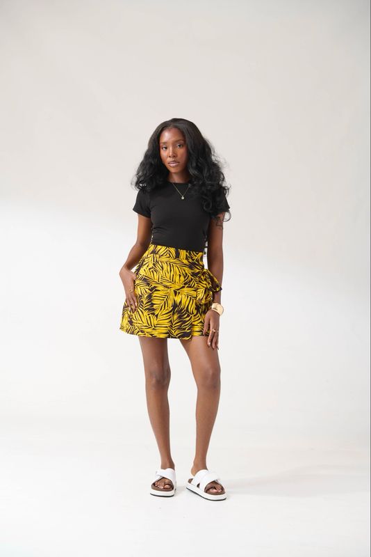 Ankara Tribal Print Skort