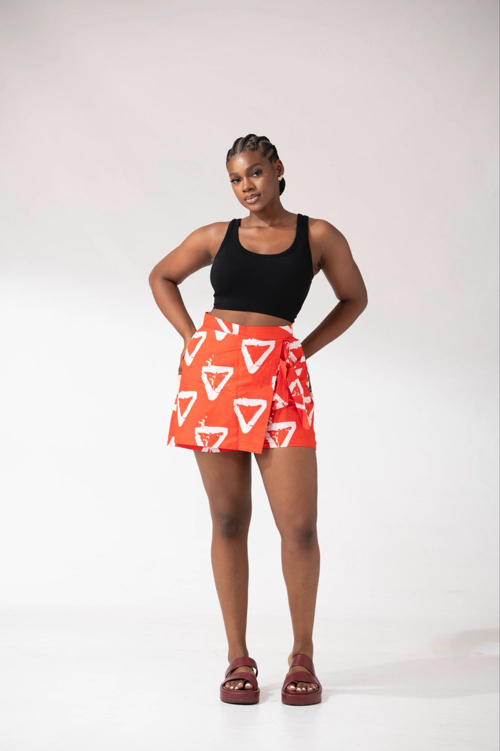 Ankara Tribal Print Skort