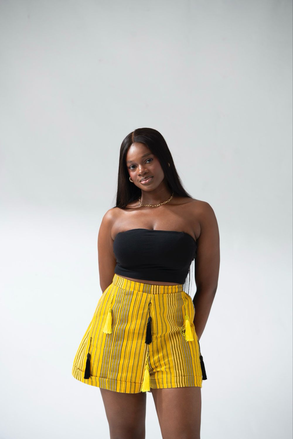 UK Special - Aso-oke Tassel Shorts