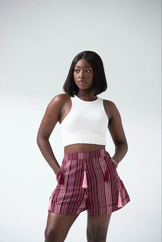 UK Special - Aso-oke Tassel Shorts