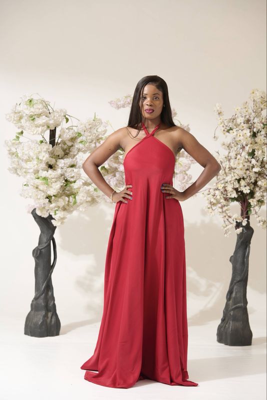 A-line Silk Dress