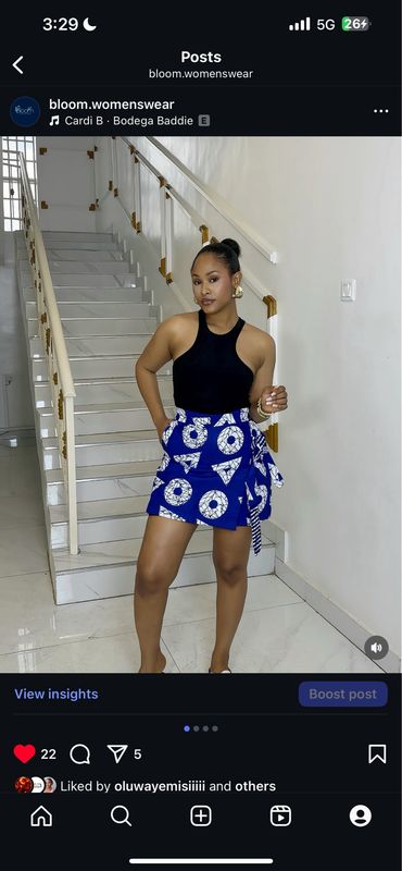 Ankara Tribal Print Skort