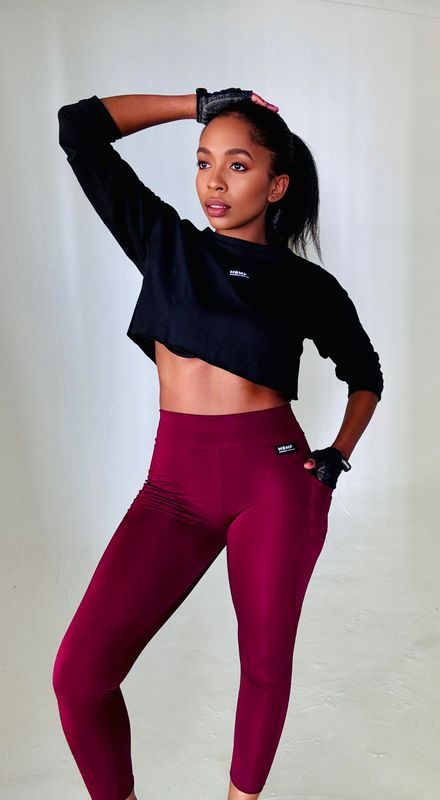 MBMP Active Leggings (Burgundy/Black/Navy)