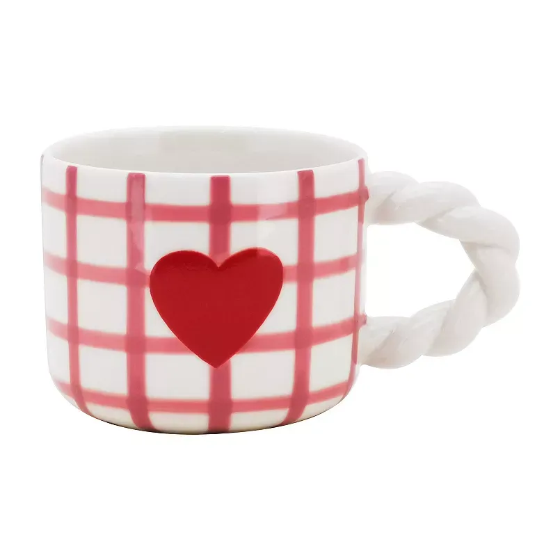 Plaid Heart Mug