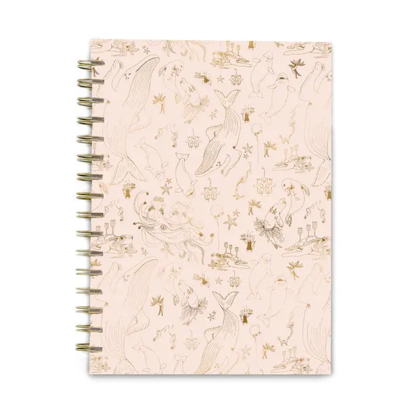 Pink Underwater Ball Spiral Notebook