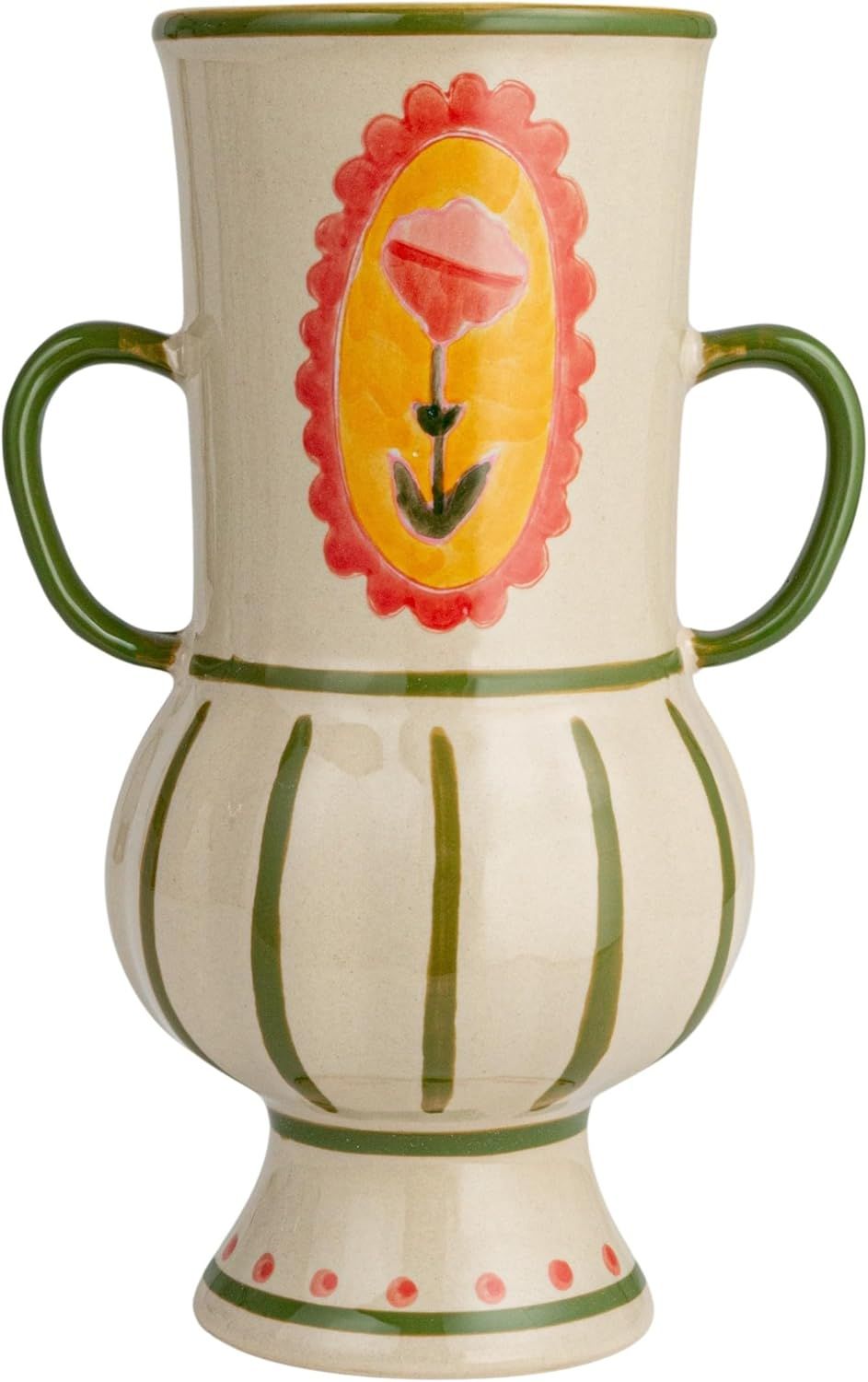 Florero cerámico pintado a mano