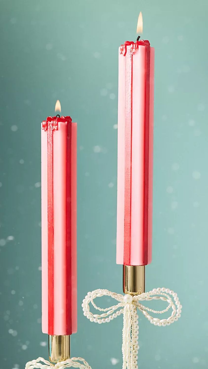 Set de 2 Velas en Forma de Regalo Rojo