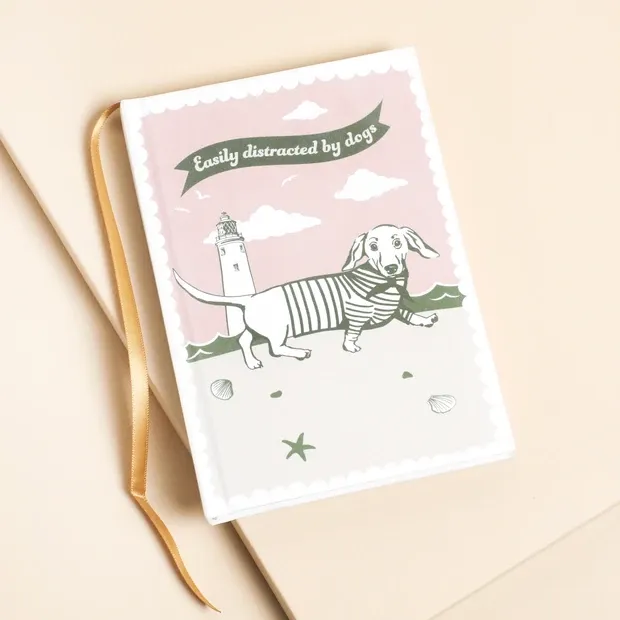 Sausage Print Dog Notebook