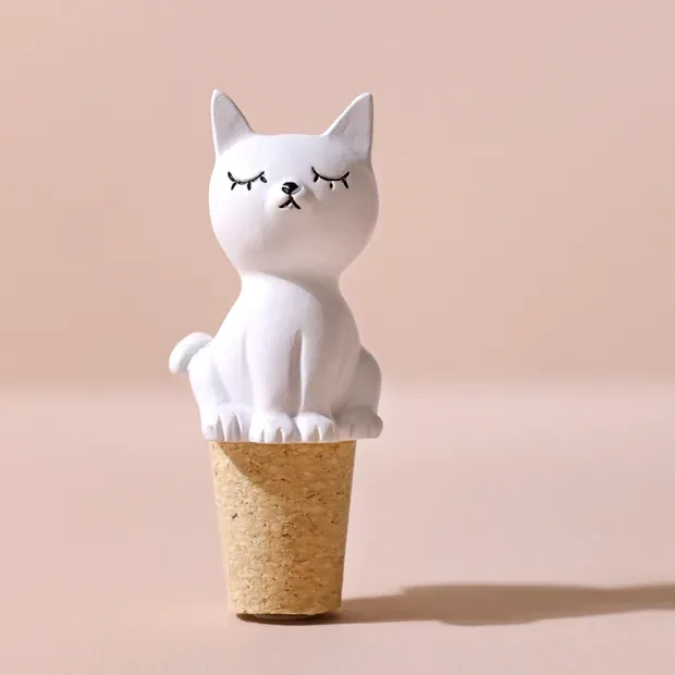Seated Cat Bottle Stoppers