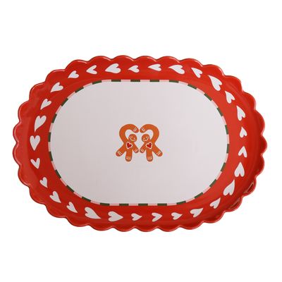 Gingerbread Large Oval Plate