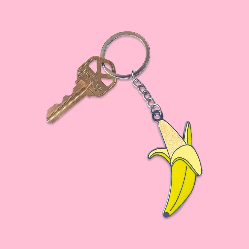 Banana Enamel Keyring