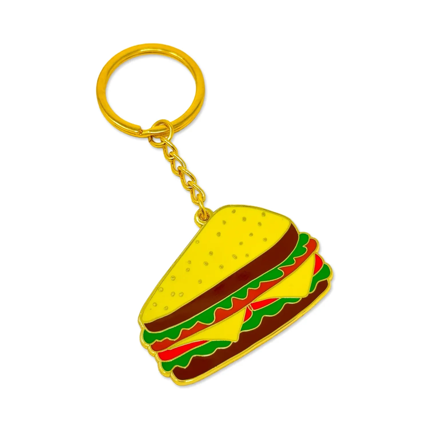 Deli Sandwich Enamel Keyring