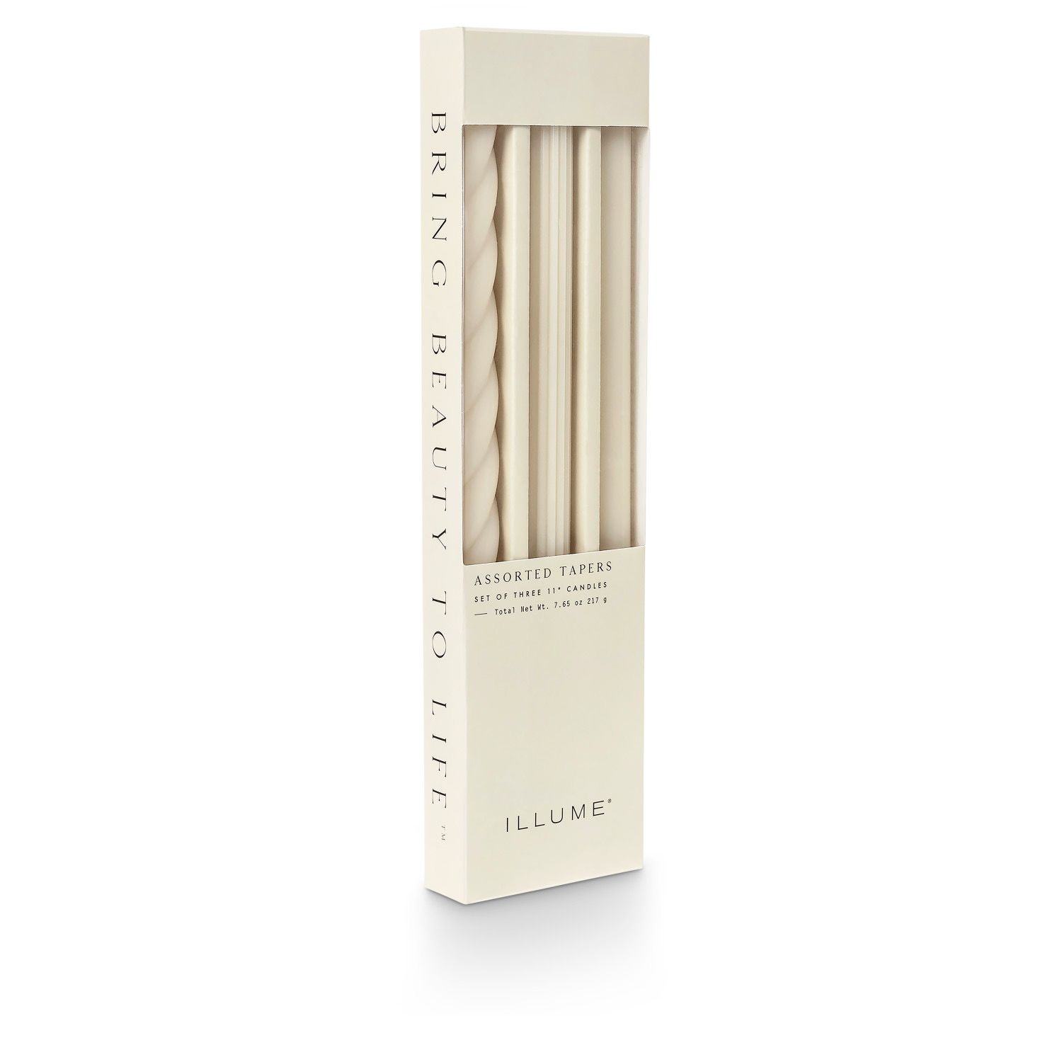 Taper Candles Set De 3 - Crema