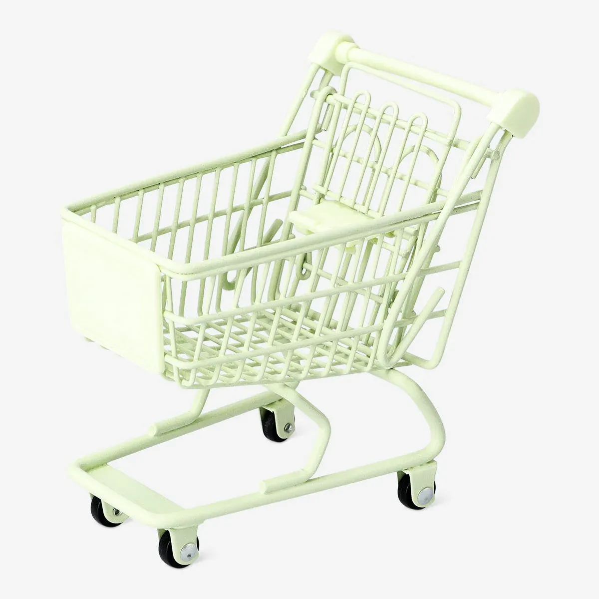 Mini green shopping cart