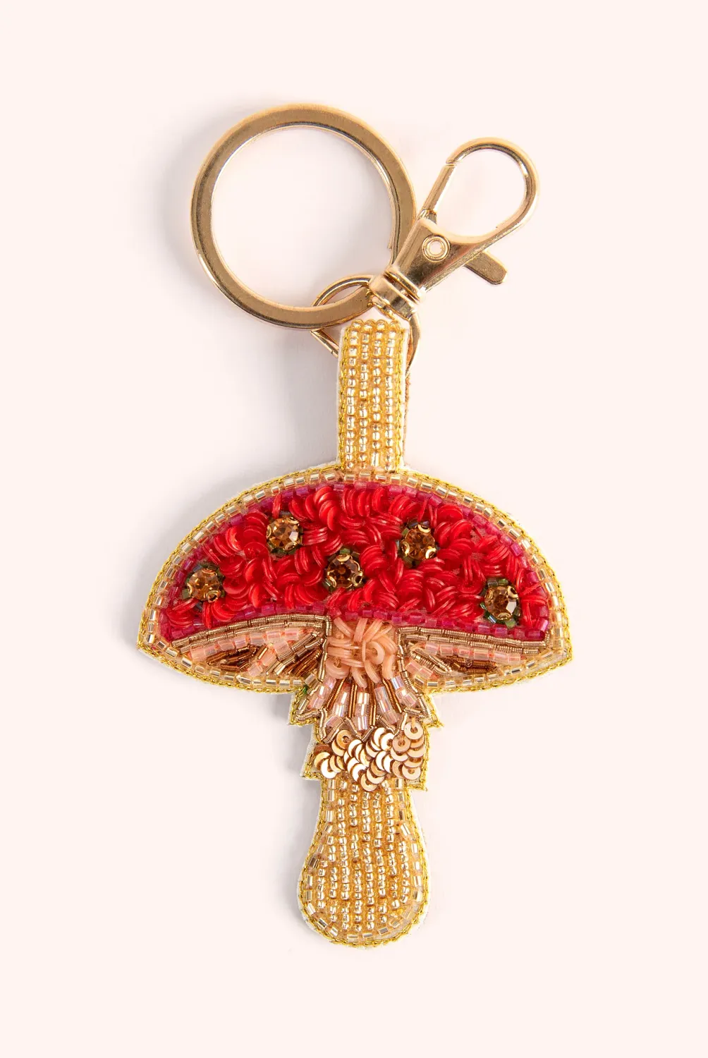 Beaded Toadstool Keyring &amp; Bag Charm