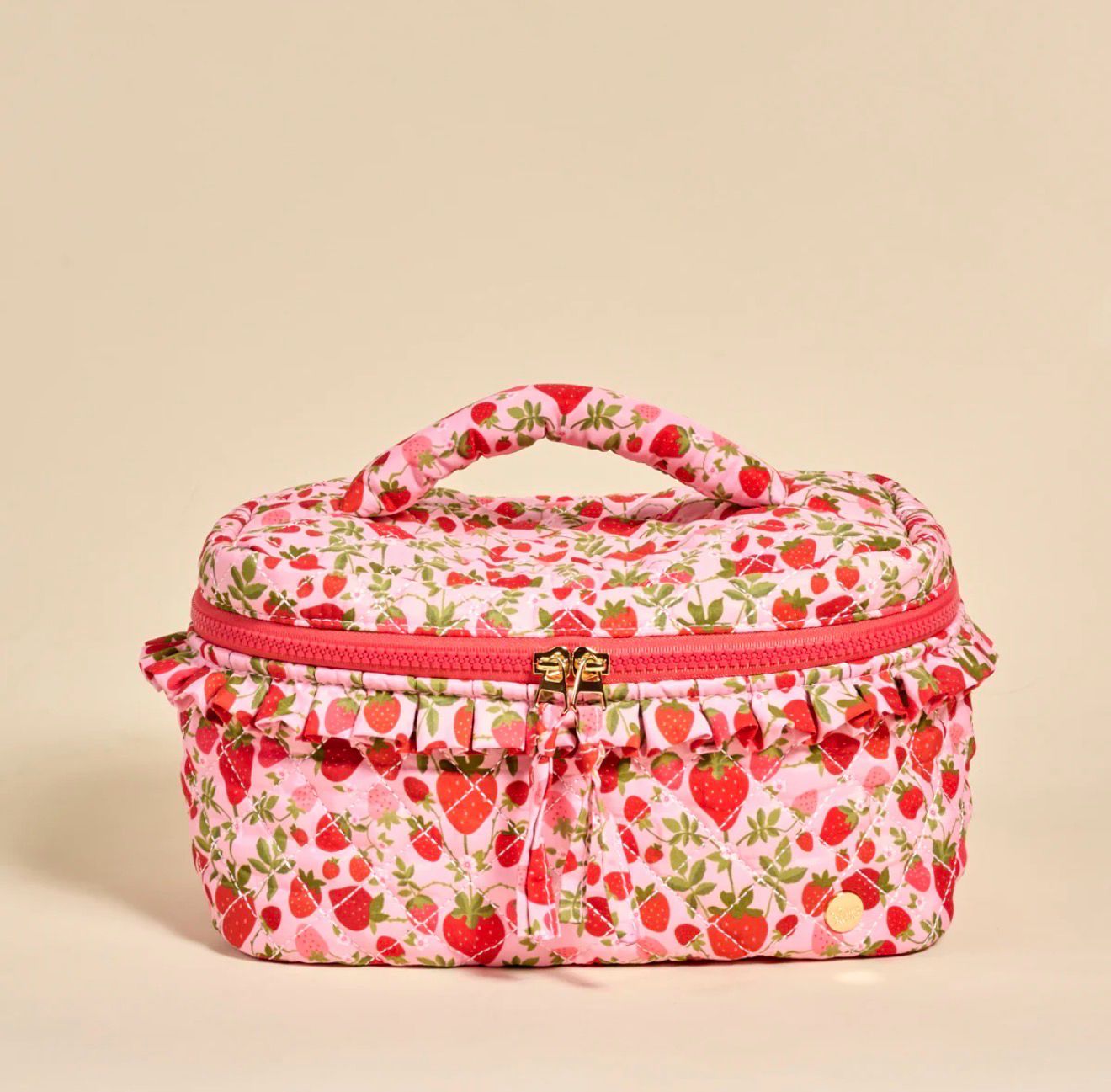 Strawberry Fields Glam &amp; Go Quilted Cosmetic Bag