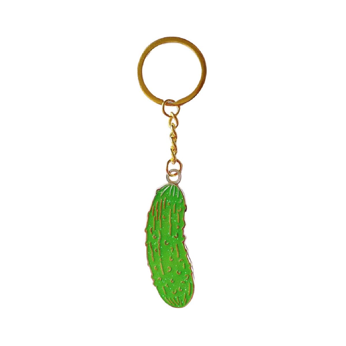 Pickle Enamel Keyring