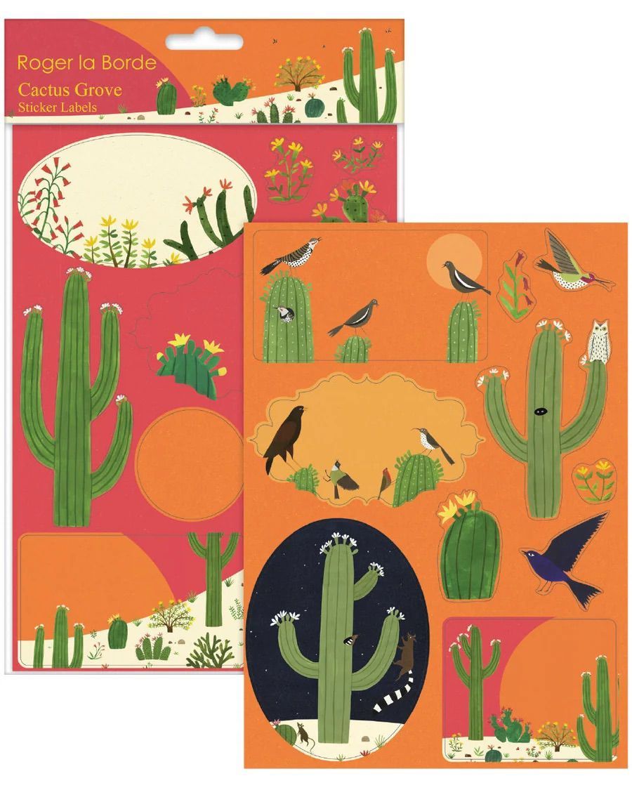 Cactus Grove Hojas de Stickers
