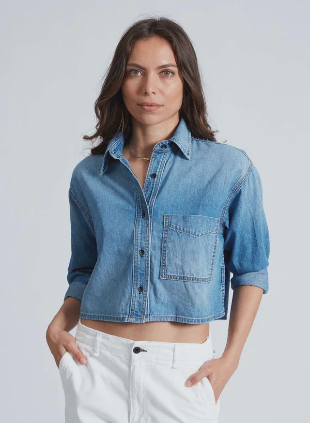 Cropped Denim Shirt