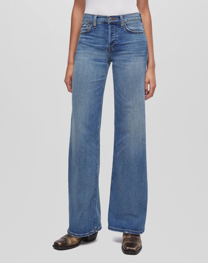 Mid Rise Wide Leg