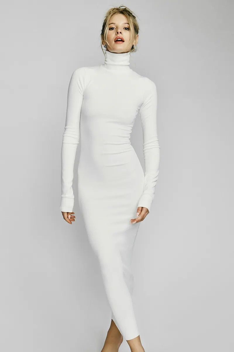 L/S Turtleneck Maxi Dress