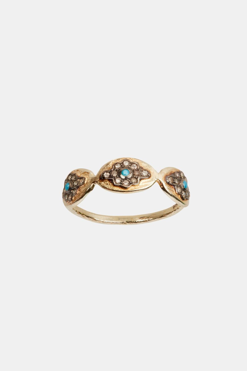 Folk Ring in Turquoise