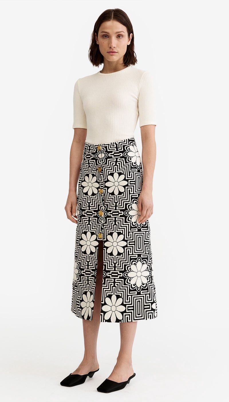 A Line Midi Skirt