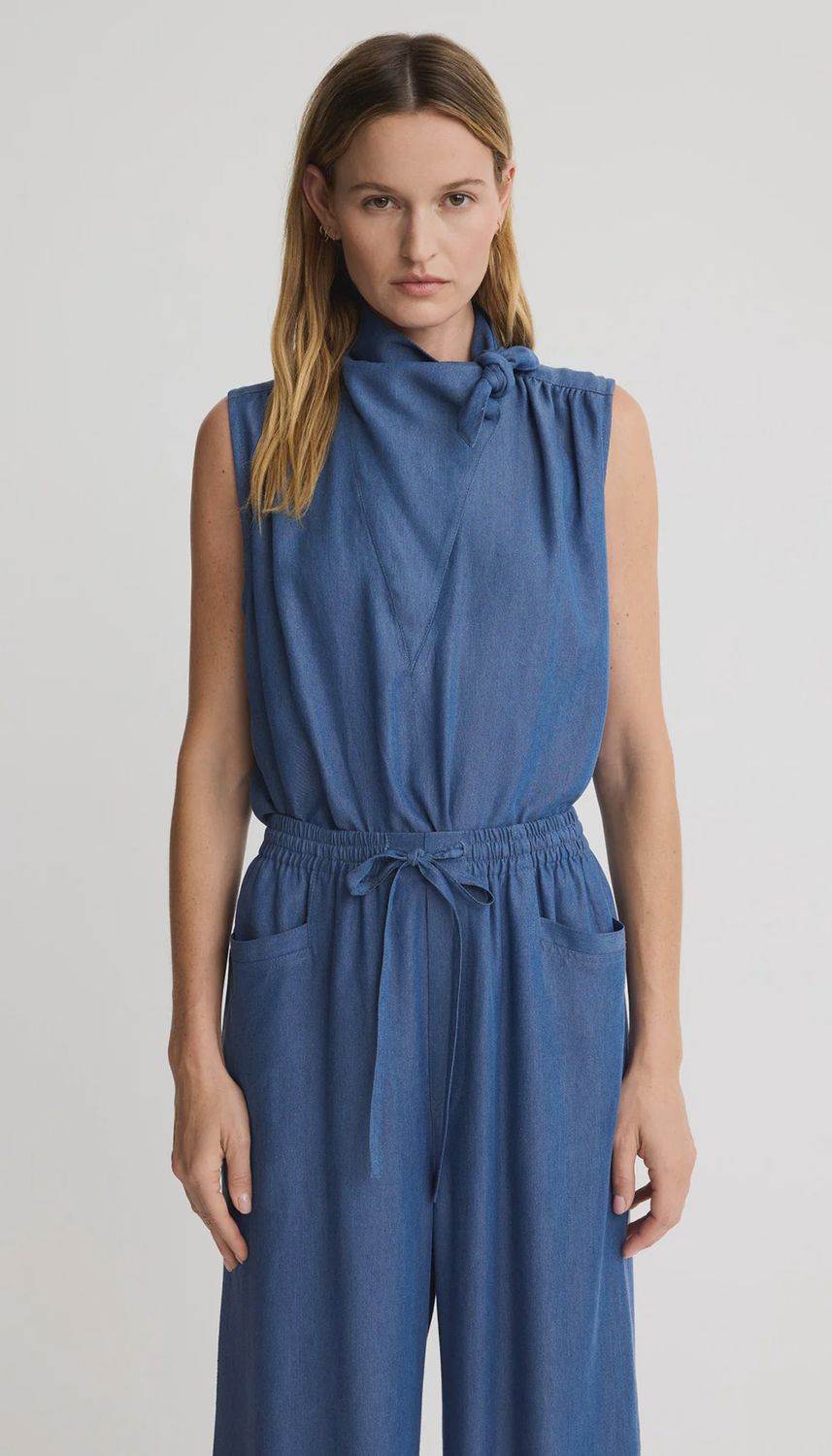 Sleeveless Bandana Neck Top