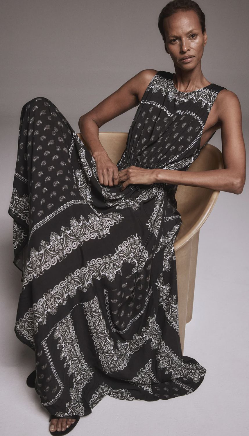 Drawstring Maxi Dress