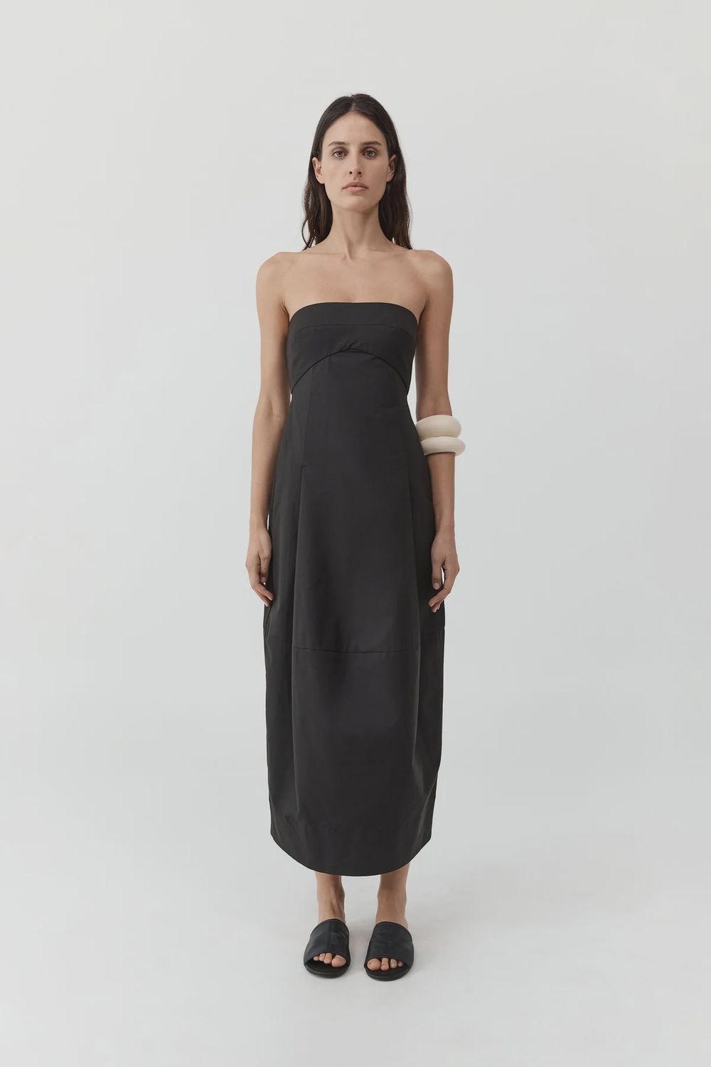 Canvas Pleat Cocoon Dress