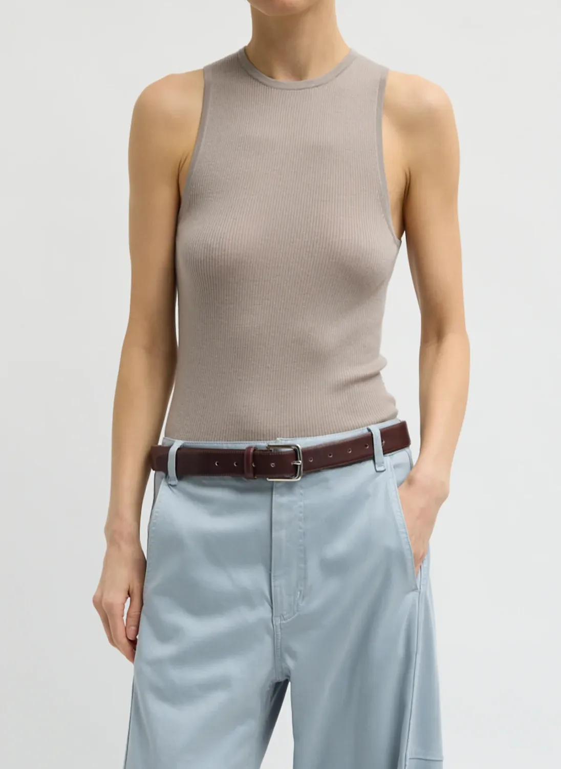 Feather Weight RIbbed Cut Out Tank