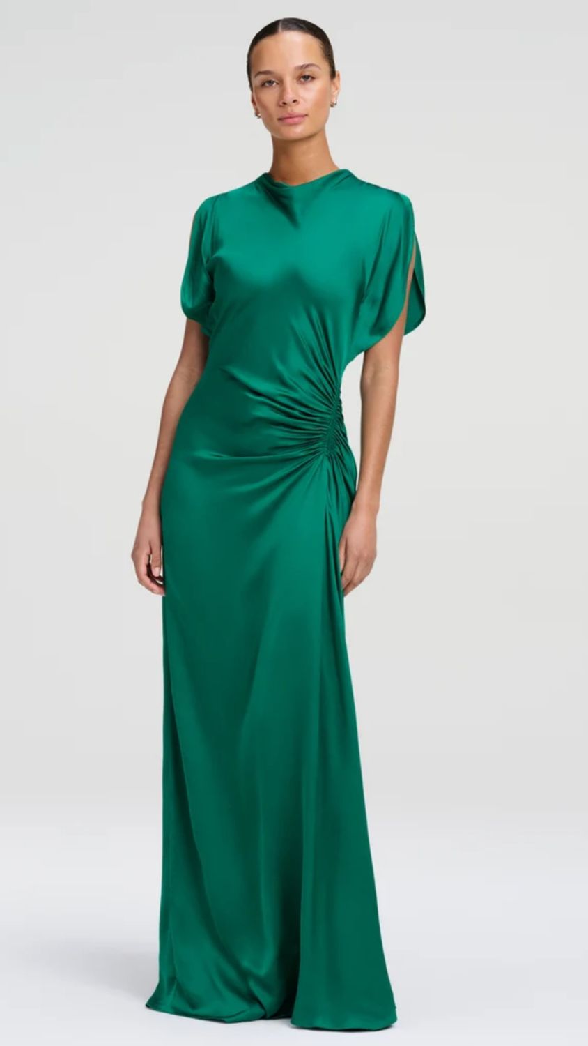 Nadia Gown in Bright Emerald