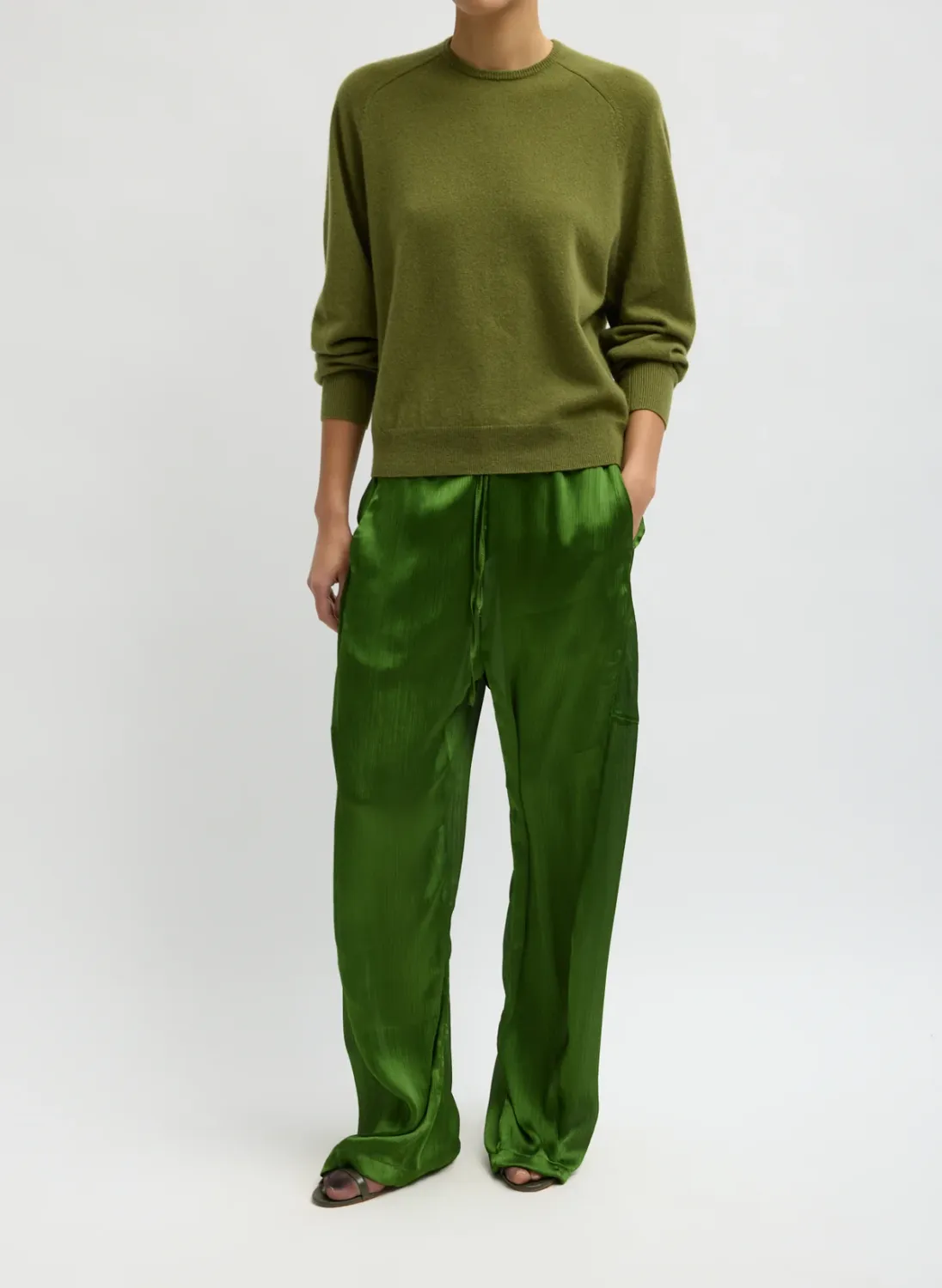 Matte Satin Plisse Winslow Pant