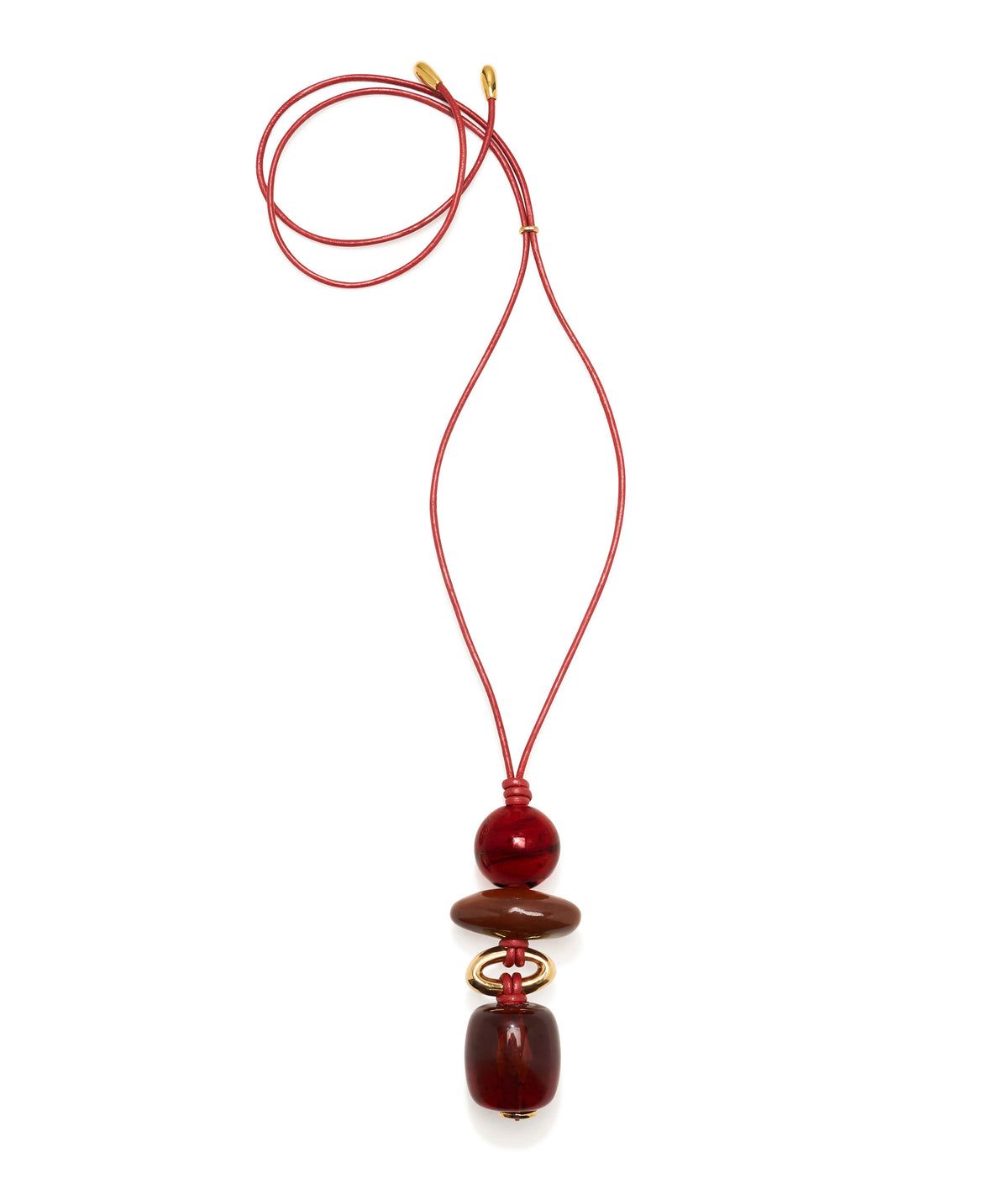 Museo Cord 2 Necklace in Bordeaux