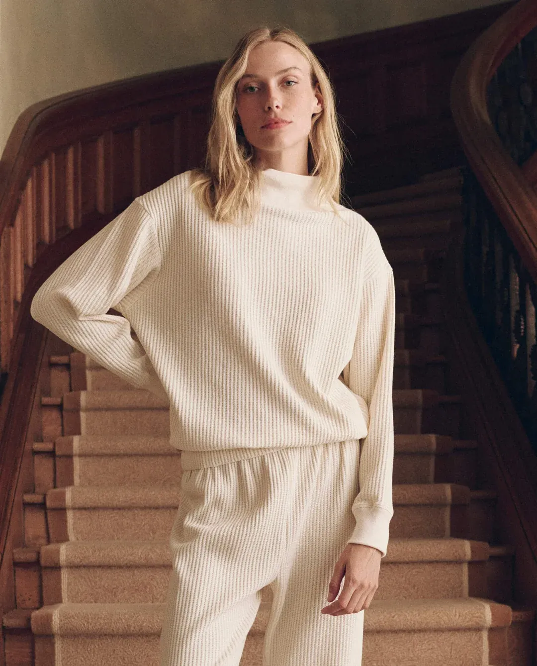 The Waffle Mockneck Sweatshirt
