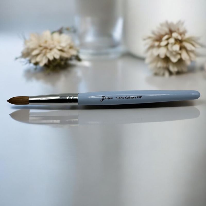Peilynn Acrylic Nail Brush size #18 _ blue